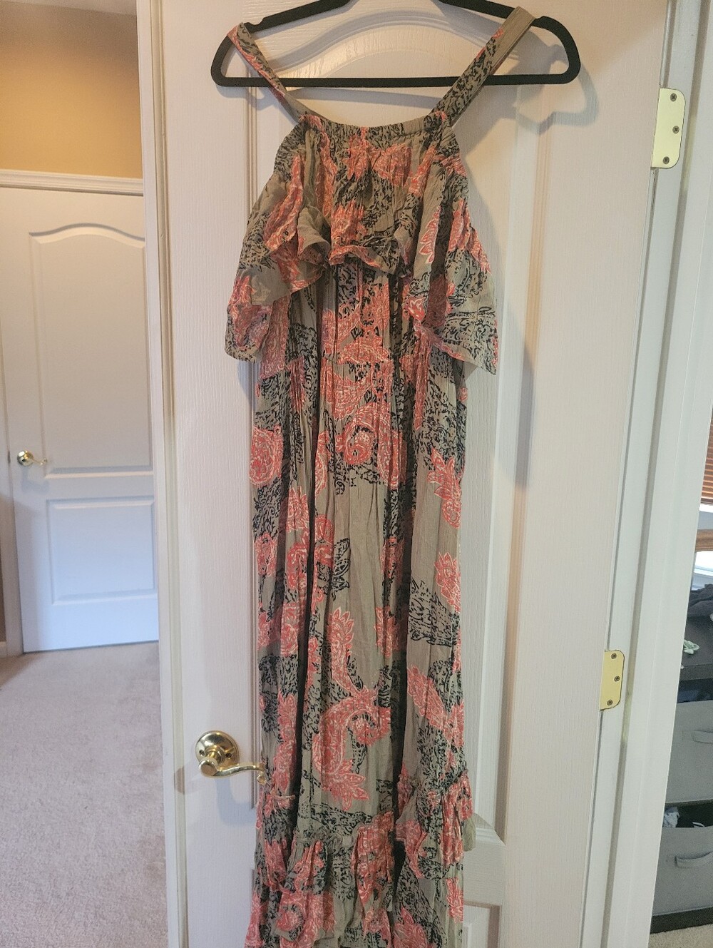Roaman's Women 18W Maxi Dress Ruffle Tiered Floral Autumn Fall Cottagecore Plus